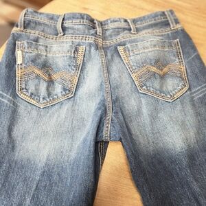 Cinch Blue Denim Jeans with Teal Logo